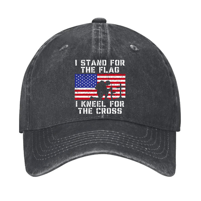 I Stand For The Flag I Kneel For The Cross Cap (Free Customization)-Maturelion