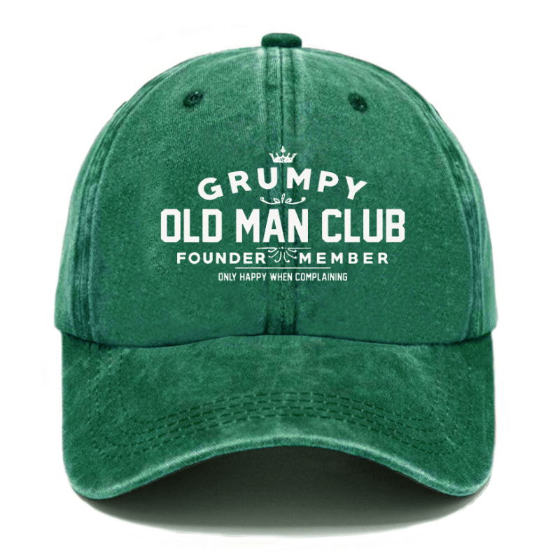 Grumpy Old Man Club Founder Member Only Happy When Complaining Funny Cap-Maturelion