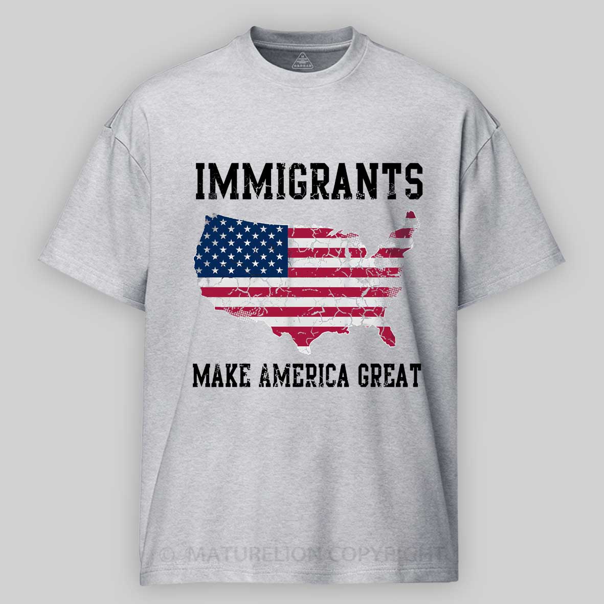 Maturelion Immigrants Make America Great  Cotton T-shirt
