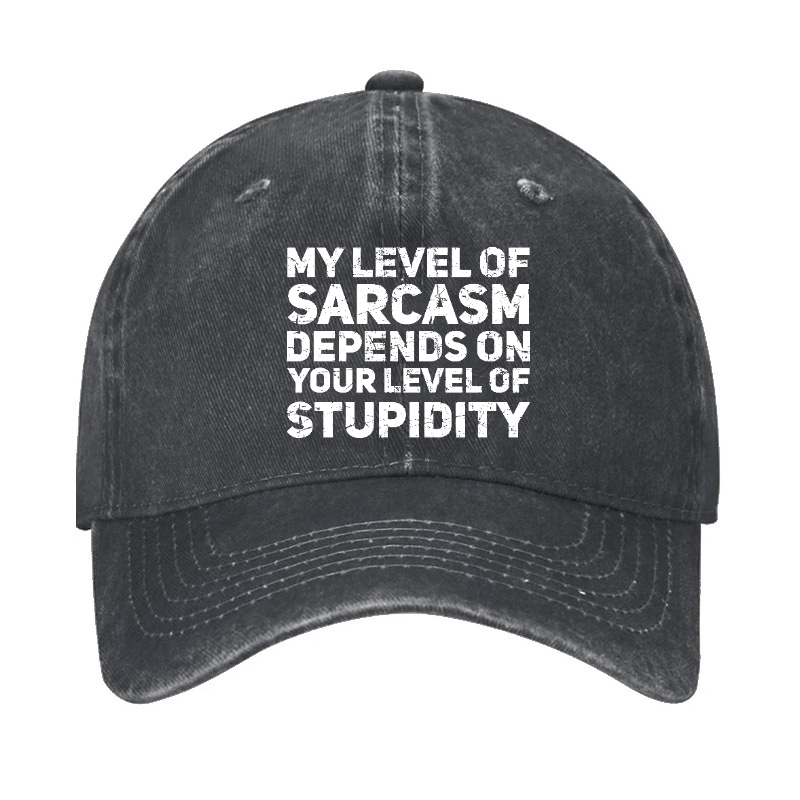 My Level Of Sarcasm Depends On Your Level Of Stupidity Cap-Maturelion