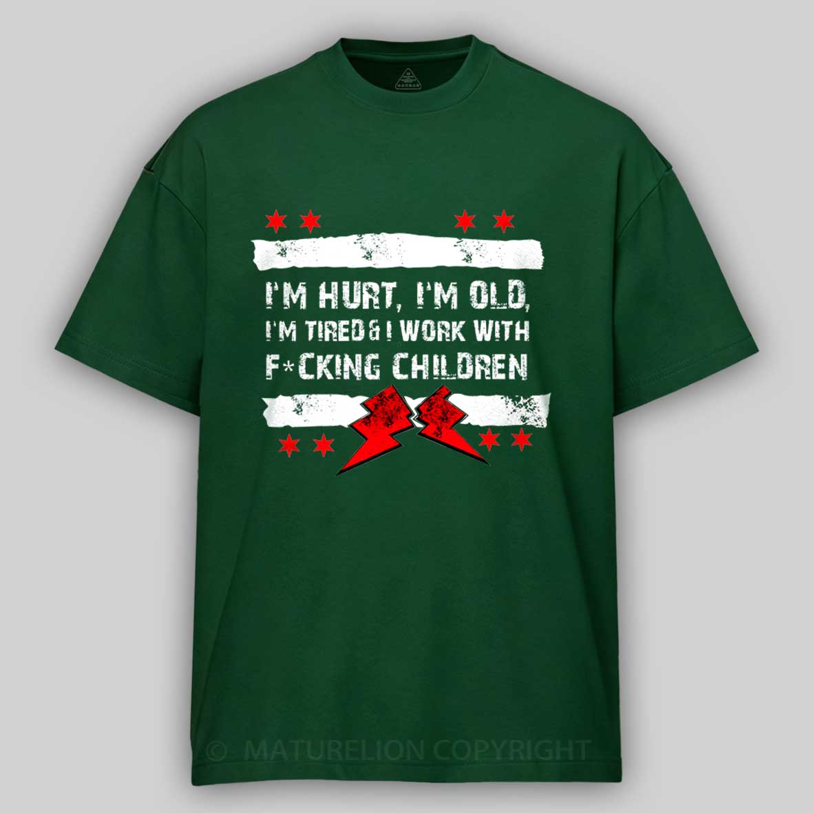 Maturelion Old Man Punk I'M Hurt, I'M Old, I'M Tired CM Cotton T-shirt