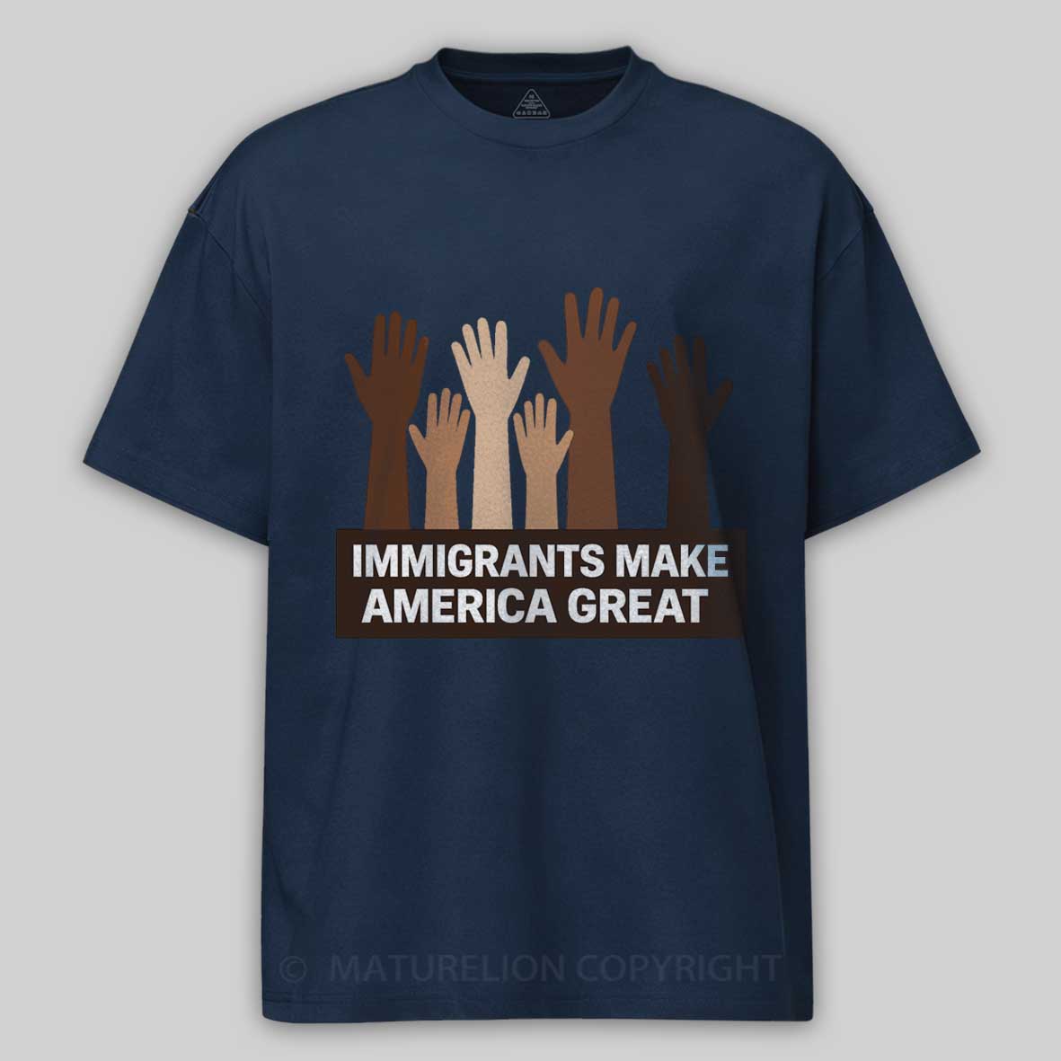 Maturelion Immigrants-Make-America-Great Cotton T-shirt