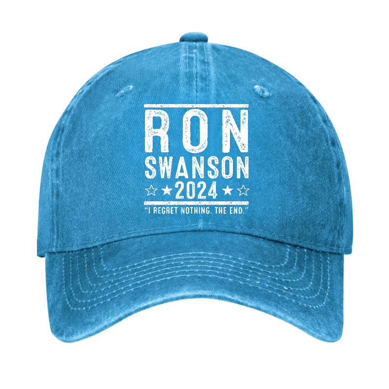 Ron Swanson 2025 I Regret Nothing The End Funny Sarcastic Cap-Maturelion