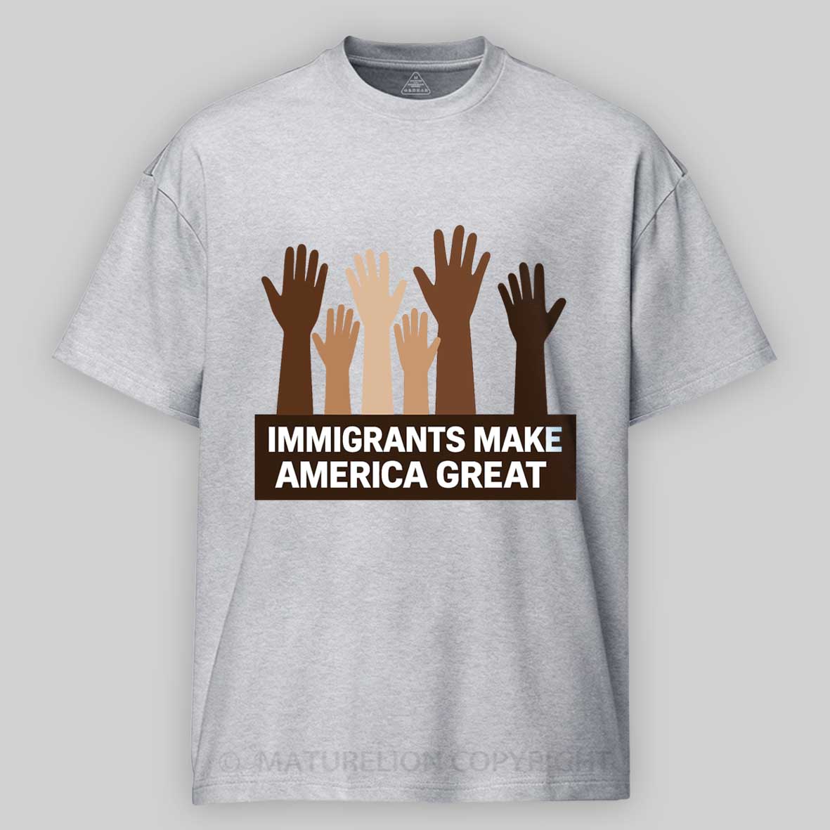 Maturelion Immigrants-Make-America-Great Cotton T-shirt