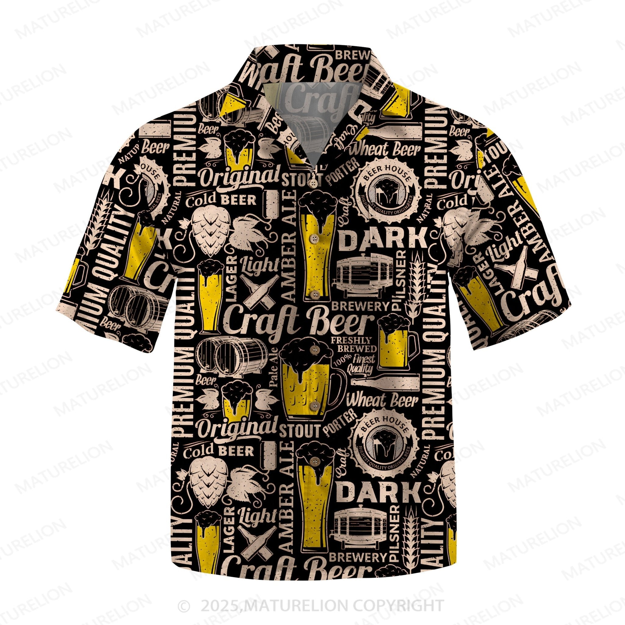 Maturelion Men's Hawaiian Shirt Palm Paradise Hawaiian Shirt