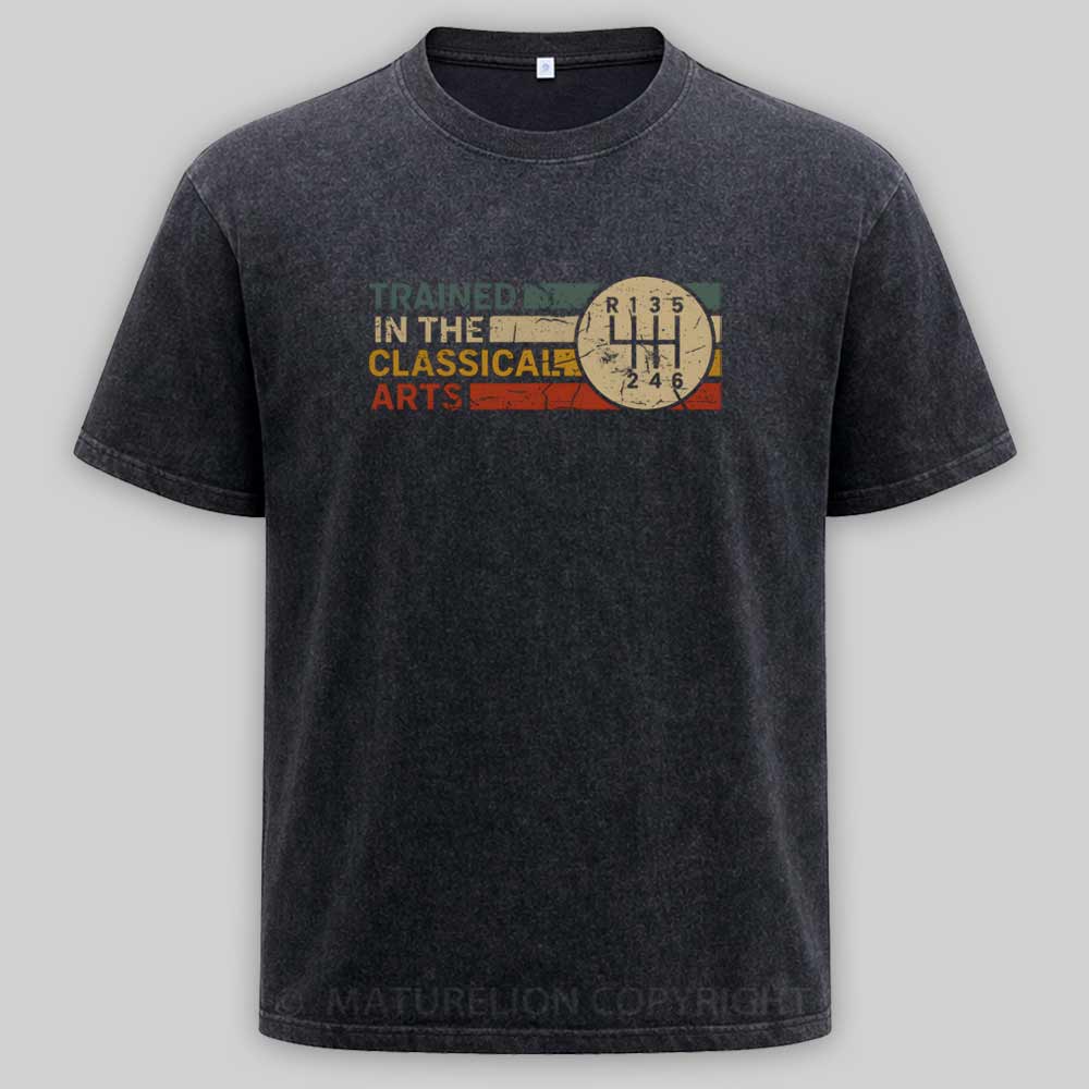 Maturelion TRAINED IN THE CLASSICAL ARTS - GRUNGE RETRO MANUAL Washed T-shirt