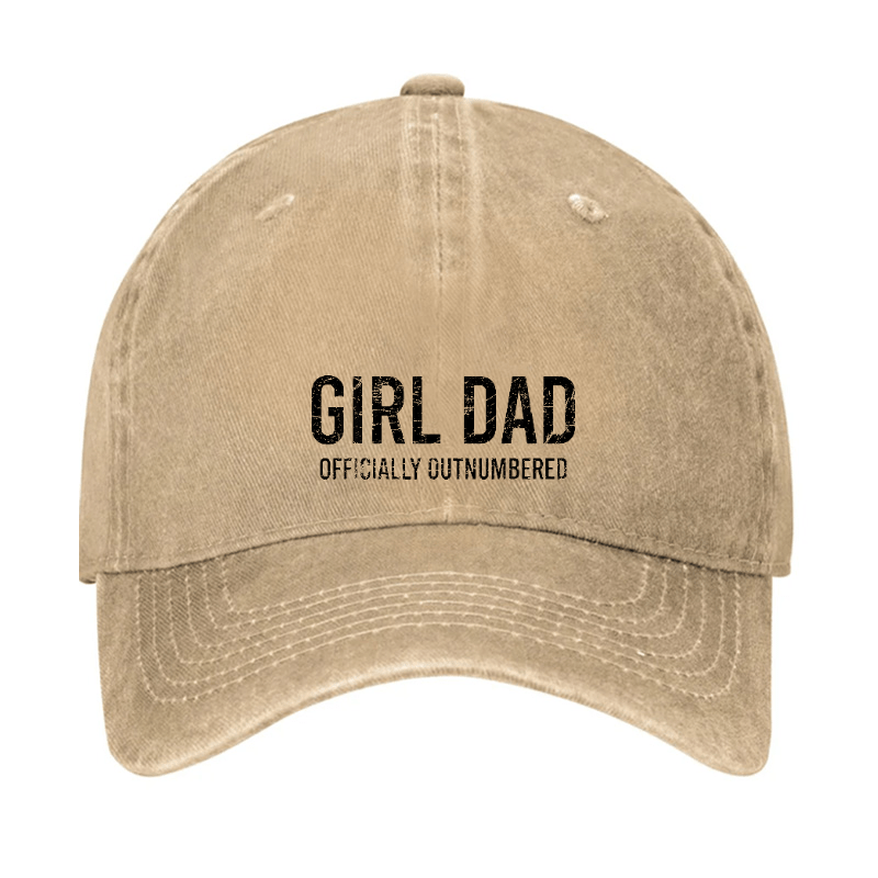 Girl Dad Officially Outnumbered Funny Cap -Maturelion