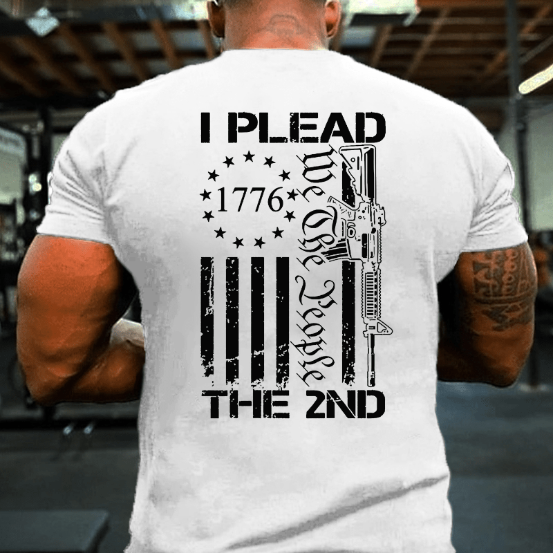 Maturelion I Plead The 2nd Amendment We The People AR15 Pro Gun Cotton T-shirt (Free Customization)