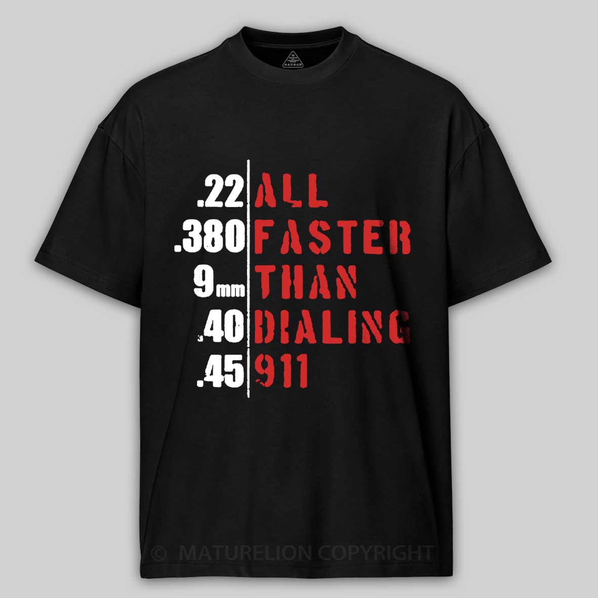 Maturelion Men's T-shirt All Faster Cotton T-shirt