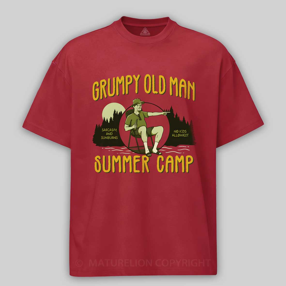 Maturelion Grumpy Old Man Summer Camp Cotton T-shirt