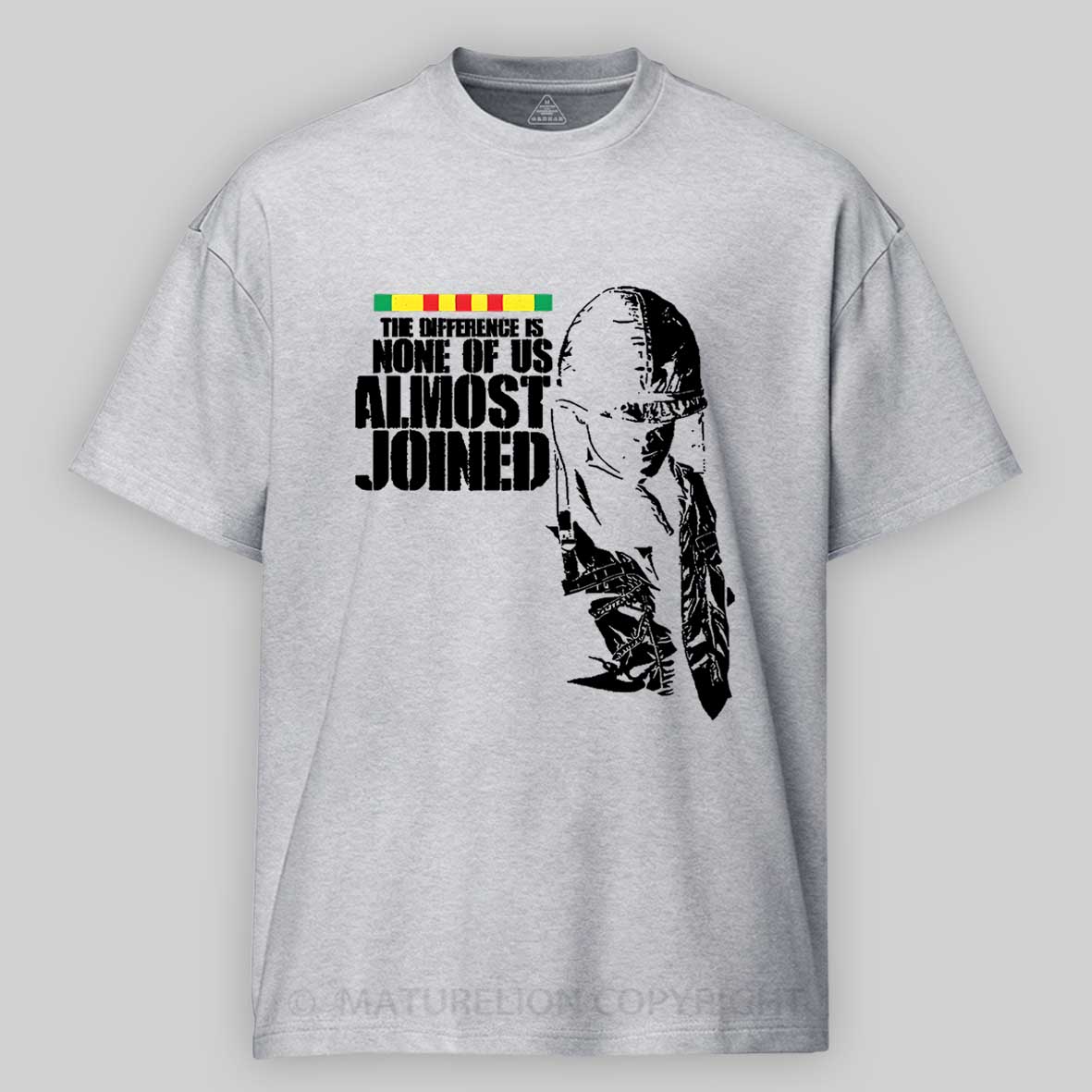 Maturelion Men's T-Shirt The Difference Is None Of Us Almost Joined Cotton T-Shirt