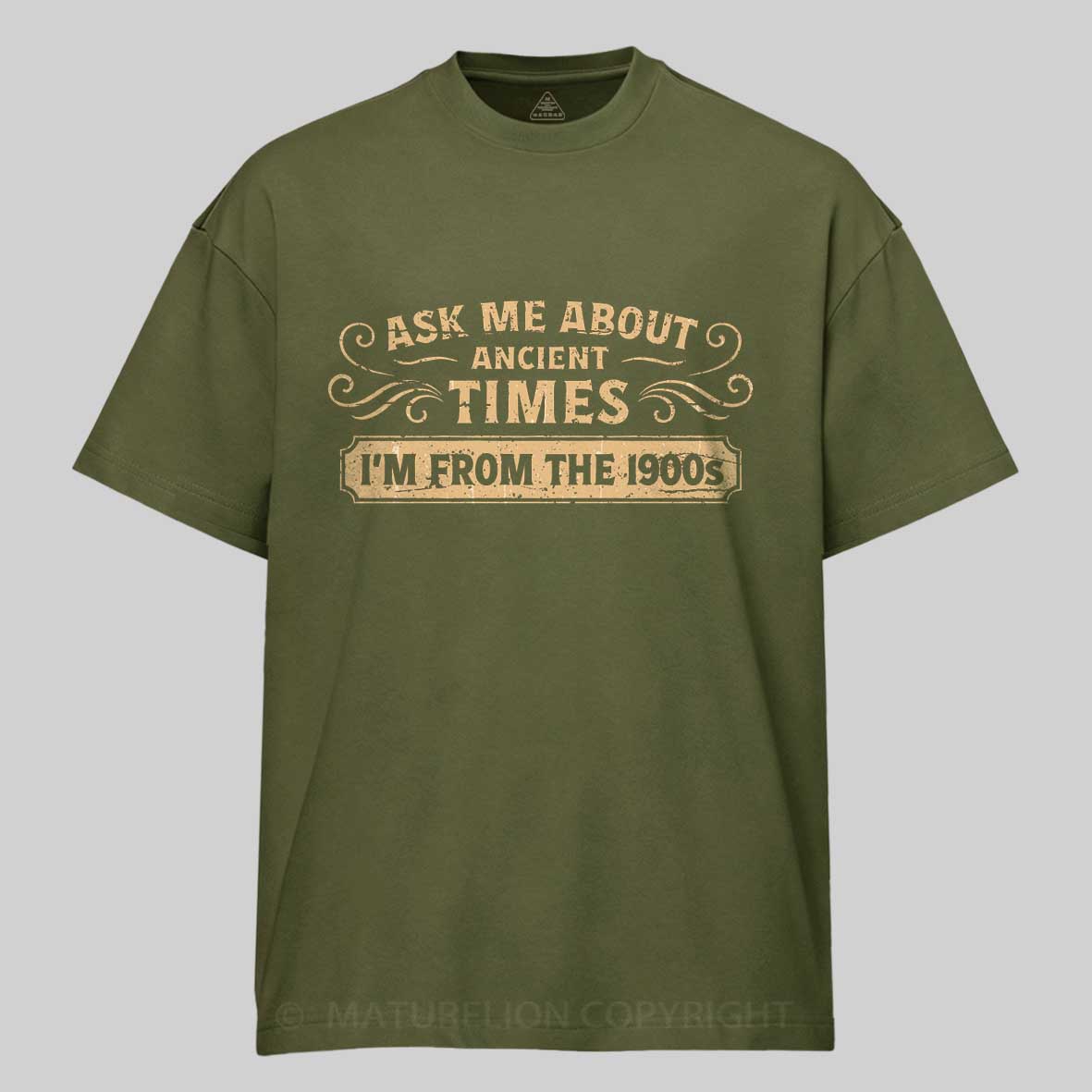 Maturelion Ask Me About Ancient Times Cotton T-shirt
