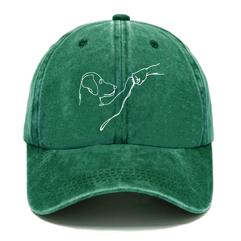 Dog Fist Bump Funny Print Cap -Maturelion