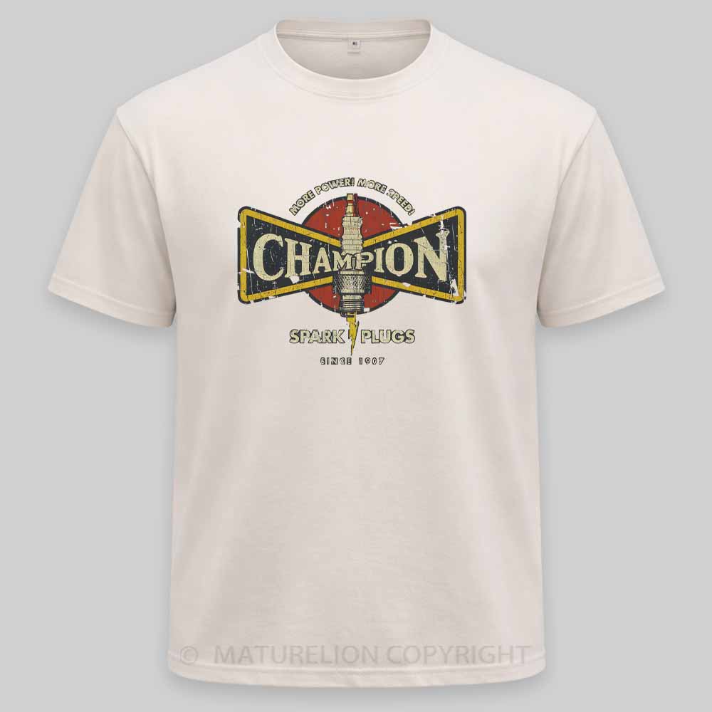 Maturelion Champion More Power More Speed 1907 Washed T-shirt
