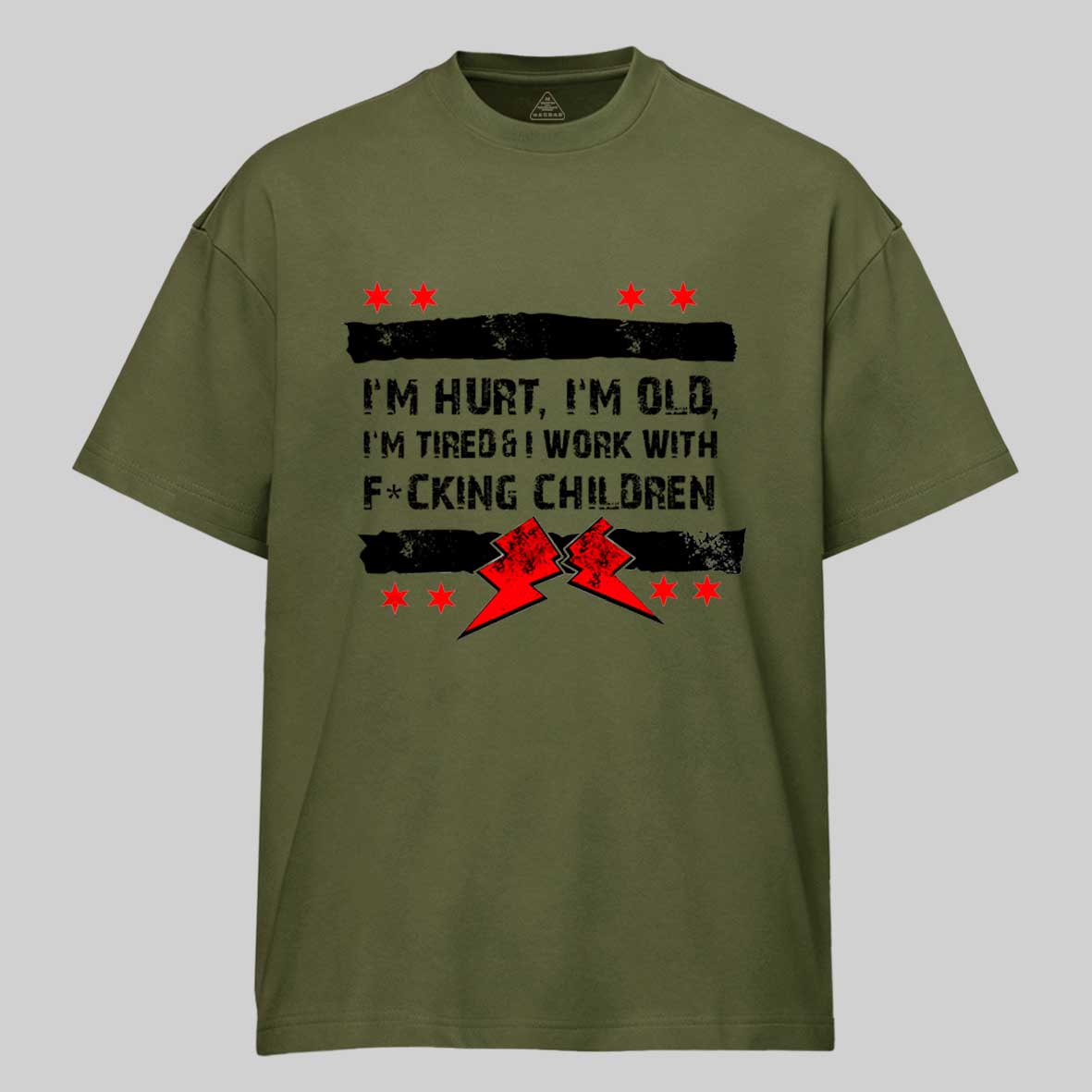 Maturelion Old Man Punk I'M Hurt, I'M Old, I'M Tired CM Cotton T-shirt