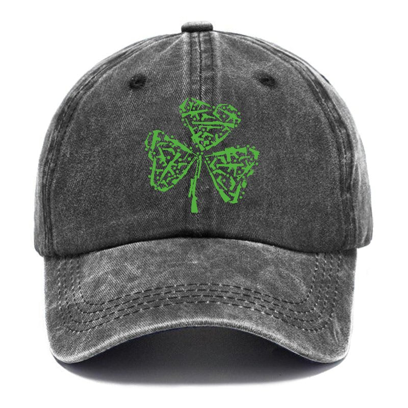 St. Patrick's Day Gun Clover Print Cap-Maturelion