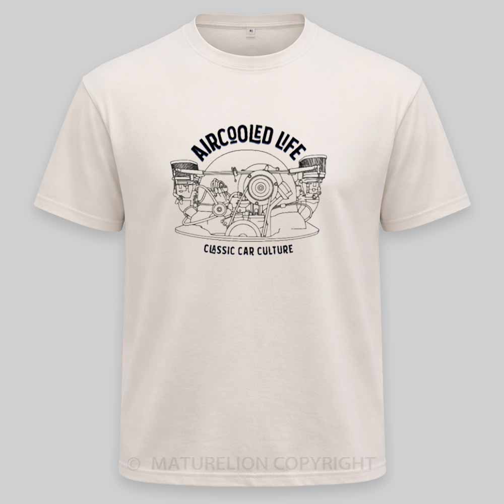 Maturelion  Aircooled Life - Classic Car Culture Washed T-shirt