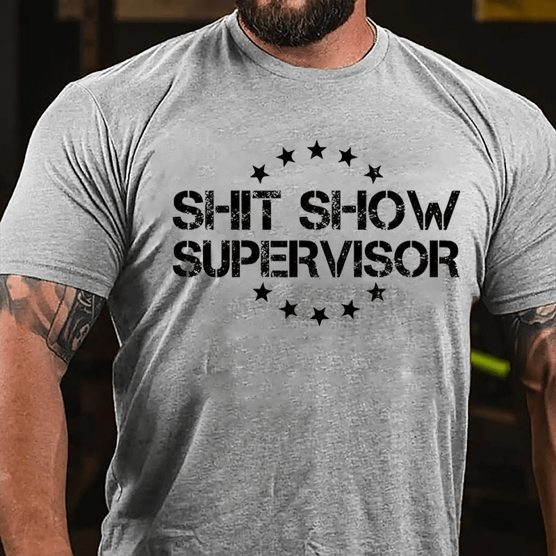 Shit Show Supervisor Men's Cotton T-shirt-Maturelion