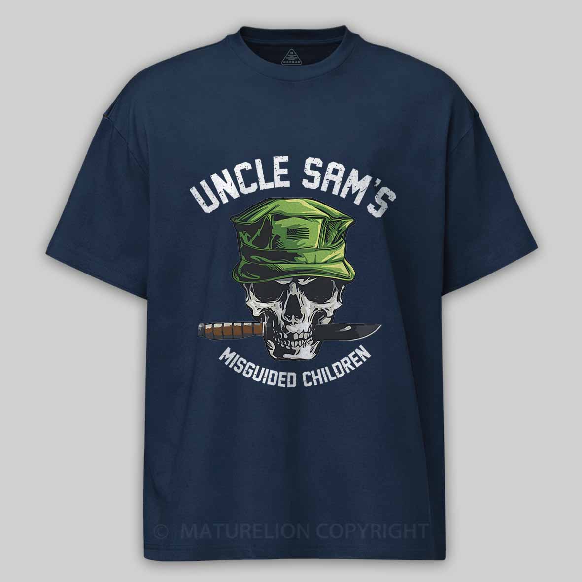 Maturelion Men's T-Shirt Uncle Sam's Misguided Children Cotton T-shirt