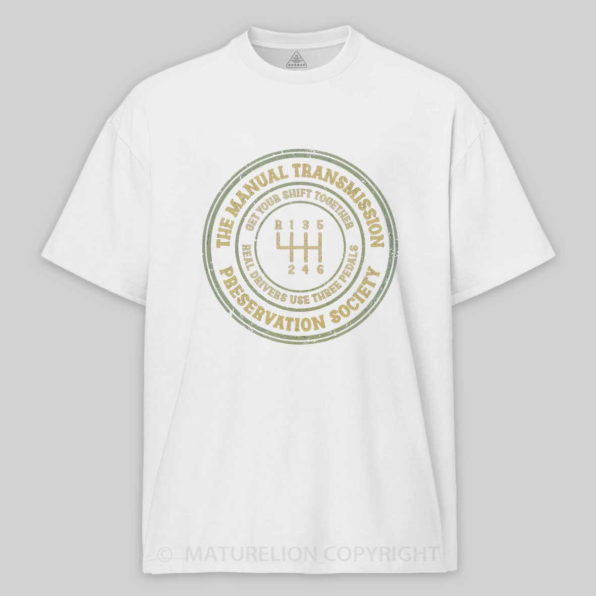 Maturelion The Manual Transmission Preservation Society Cotton T-shirt