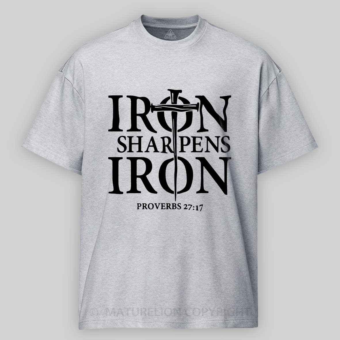 Maturelion Men's T-shirt Iron Sharpens Iron Cotton T-shirt