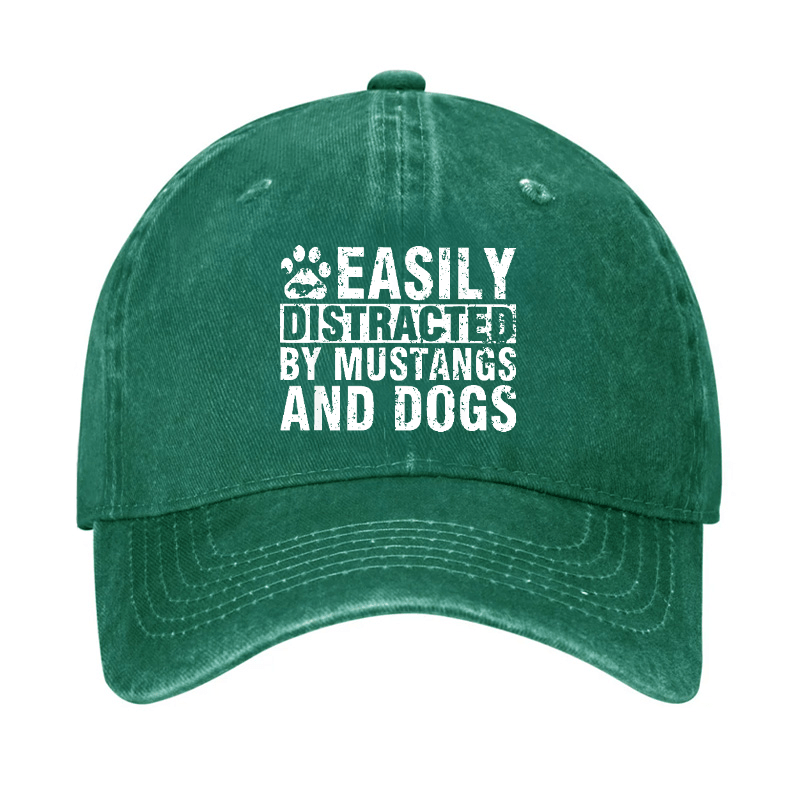 Easily Distracted By Mustangs And Dogs Cap-Maturelion