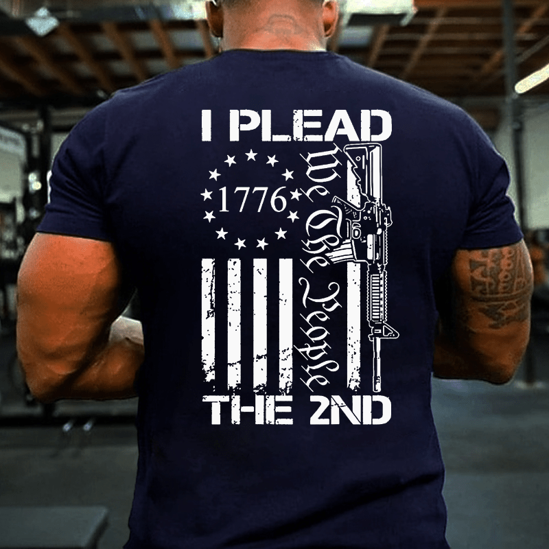 Maturelion I Plead The 2nd Amendment We The People AR15 Pro Gun Cotton T-shirt (Free Customization)