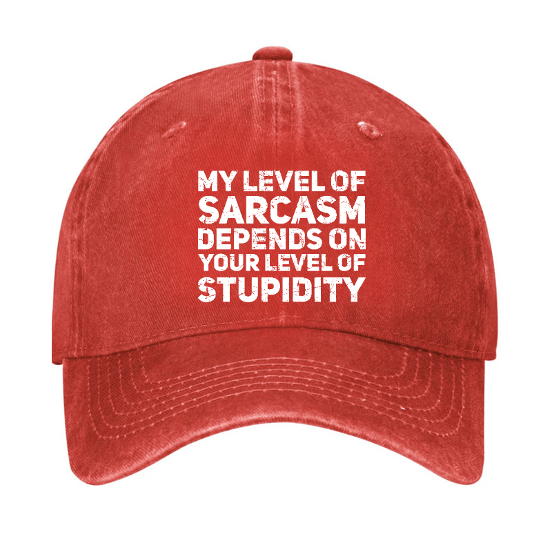My Level Of Sarcasm Depends On Your Level Of Stupidity Cap-Maturelion