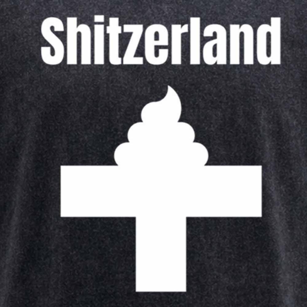 Maturelion Shitzerland Dad Joke Pun Shirt Washed T-shirt