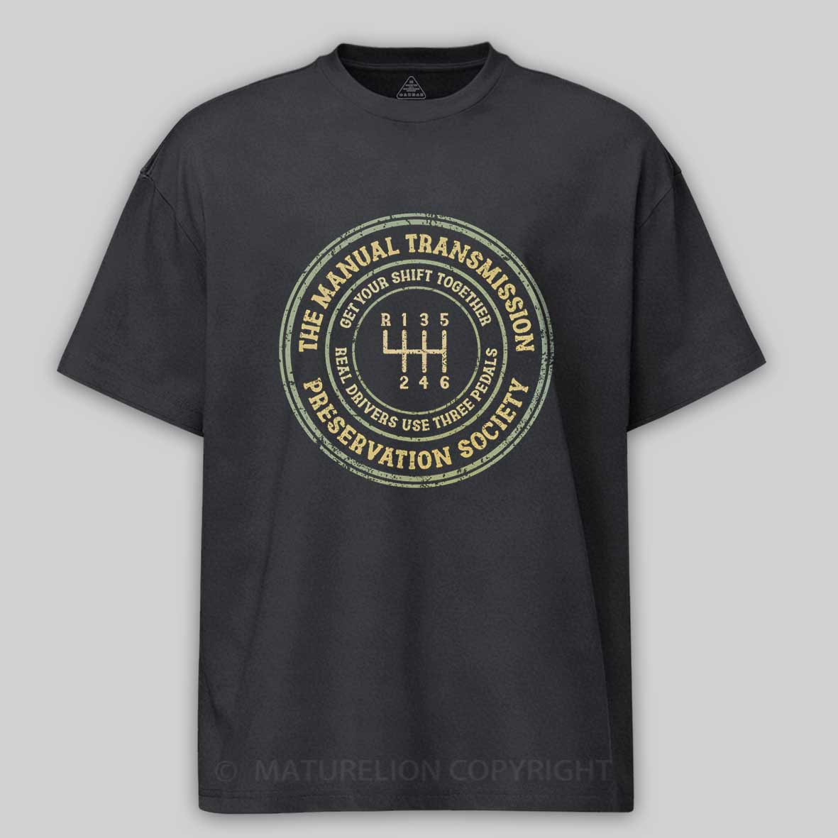 Maturelion The Manual Transmission Preservation Society Cotton T-shirt