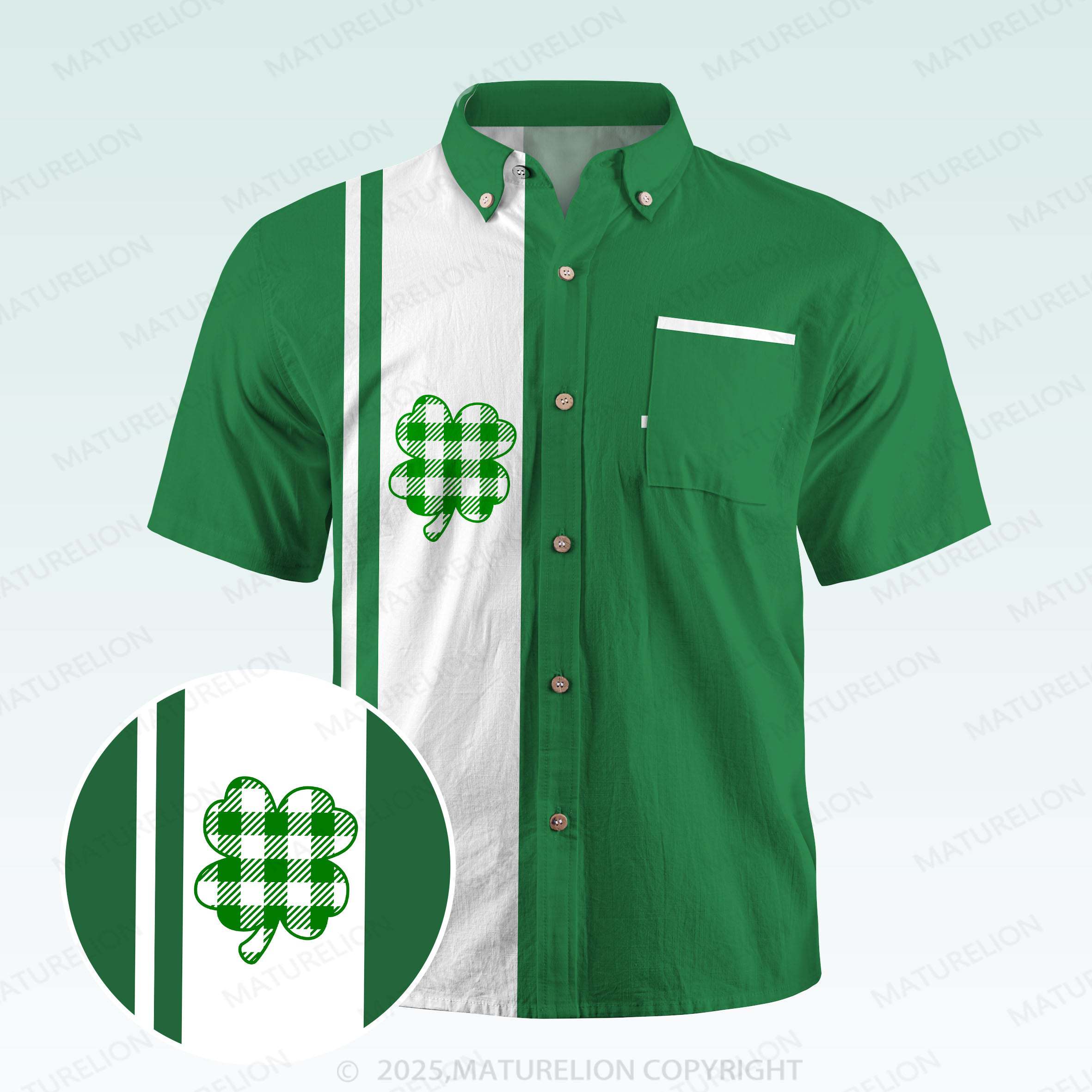 Maturelion St. Patrick's Hawaiian Shirt Vintage Island Luck Hawaiian Shirt-Maturelion