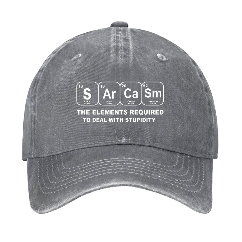 Sarcasm The Elements Required To Deal With Stupidity Cap-Maturelion