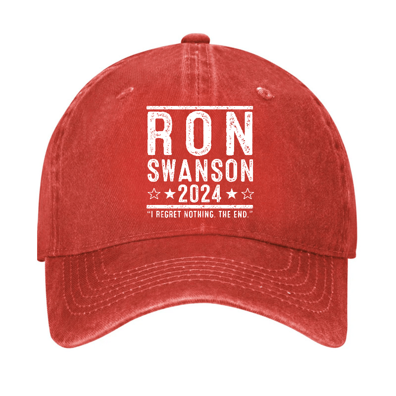 Ron Swanson 2025 I Regret Nothing The End Funny Sarcastic Cap-Maturelion