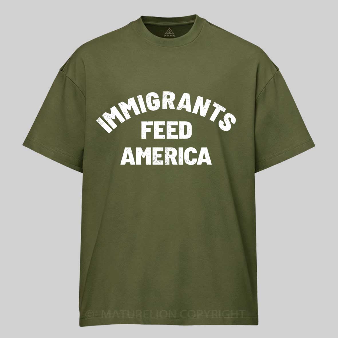 Maturelion Immigrants-Feed-America Cotton T-shirt