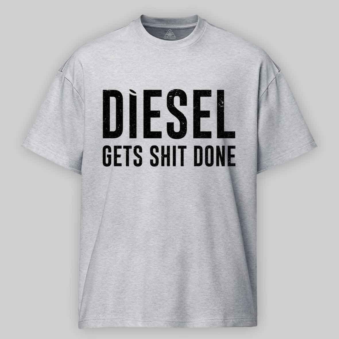 Maturelion Diesel Gets Sht Done - Stacks Trucker Coal Worker Cotton T-shirt