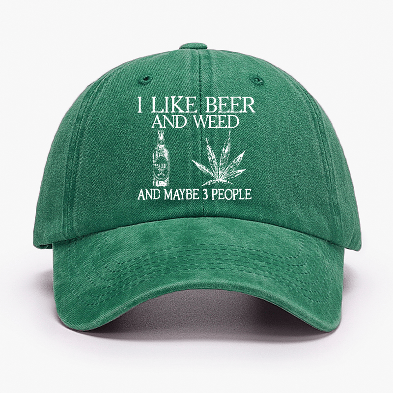 I Like Beer And Weed And Maybe 3 People Cap-Maturelion