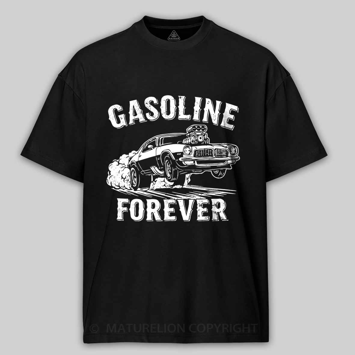 Maturelion Gasoline Forever - Funny Gas Cars Cotton T-shirt