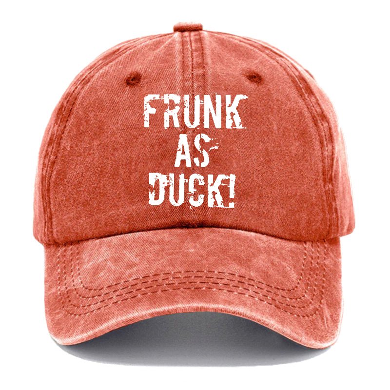 Frunk As Duck Funny Drunk Print Cap-Maturelion