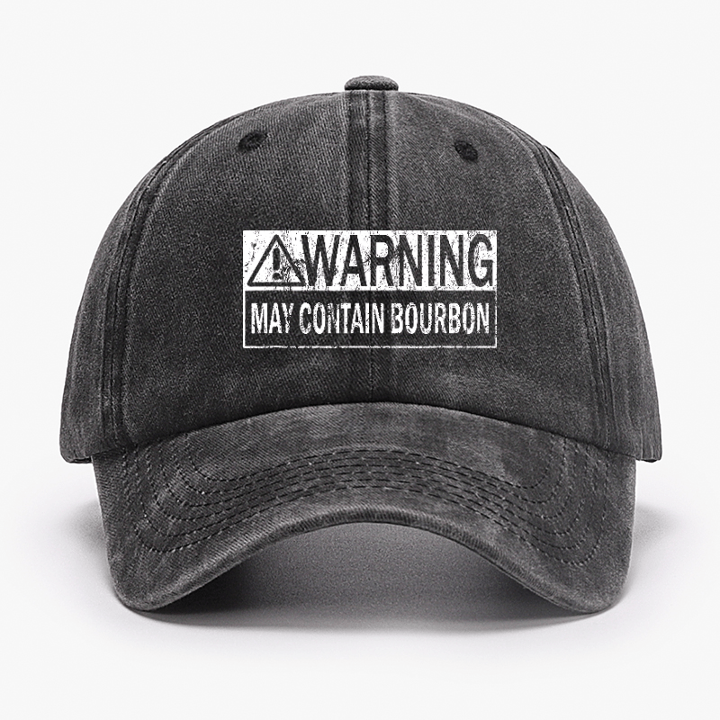 Warning May Contain Bourbon Funny Drinking Cap-Maturelion