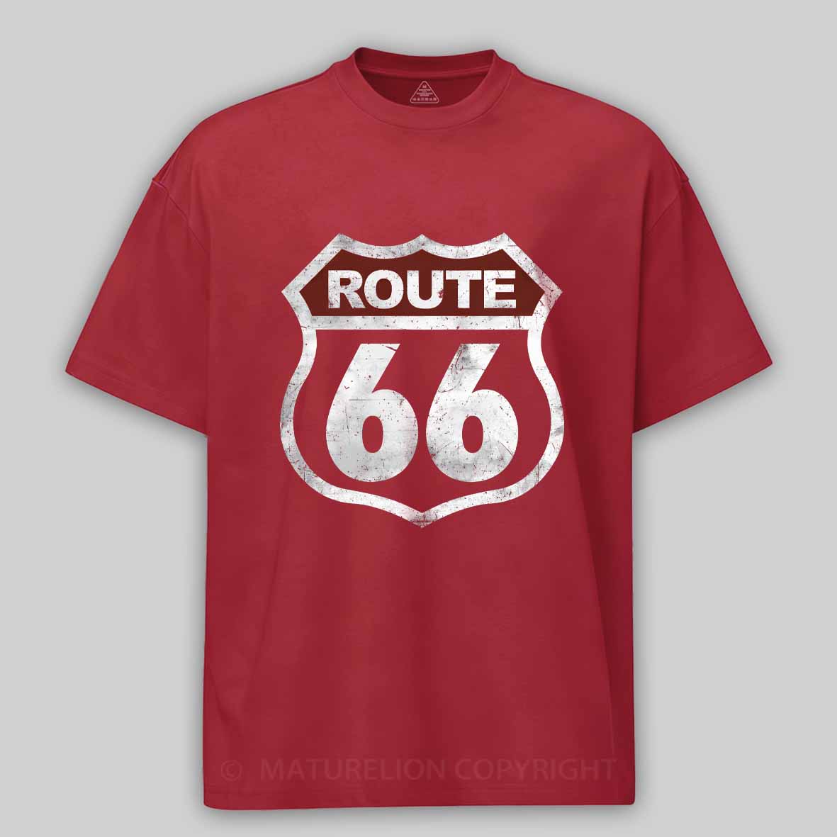 Maturelion Historic Route 66 Vintage Cotton T-shirt