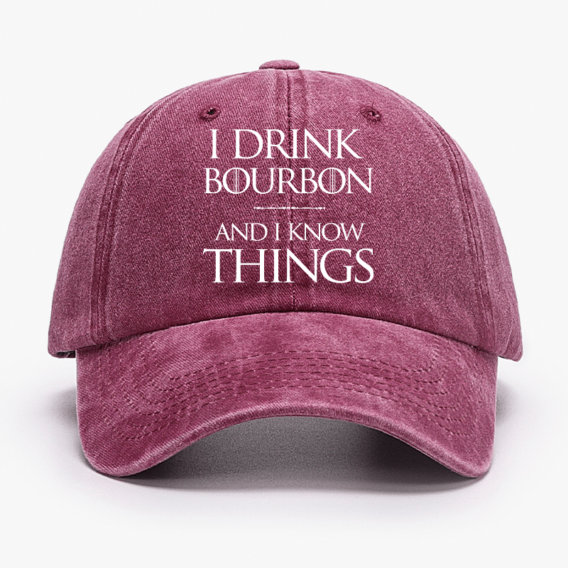 I Drink Bourbon and I know Things Funny Alcohol Cap-Maturelion