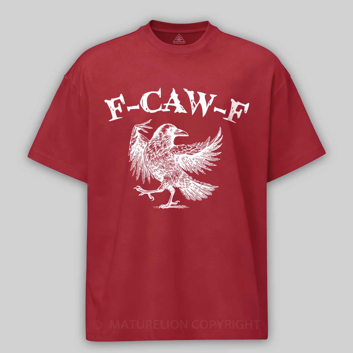 Maturelion Men's T-Shirt F-Caw-F Cotton T-Shirt