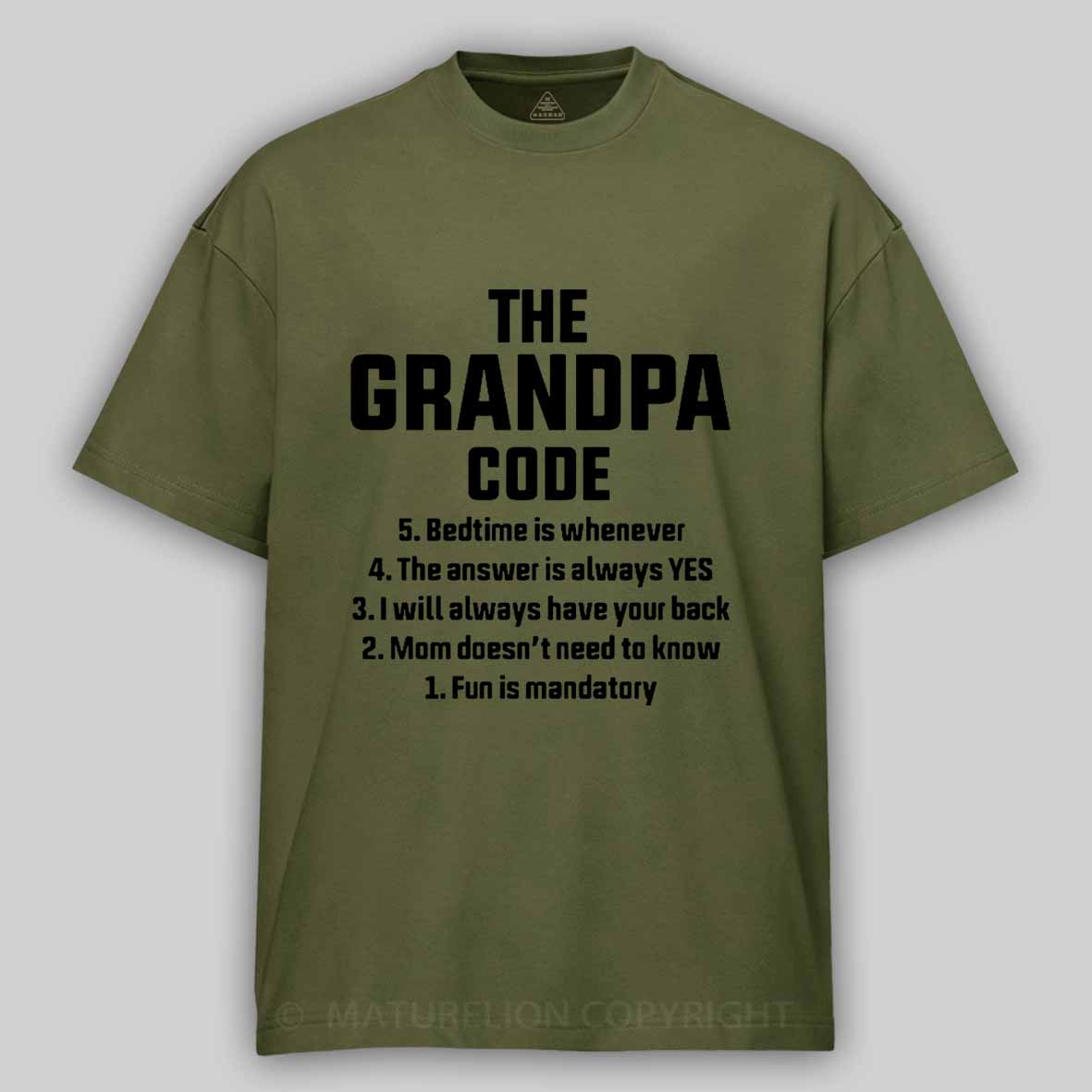 Maturelion Men's T-Shirt The Grandpa Code Cotton T-Shirt