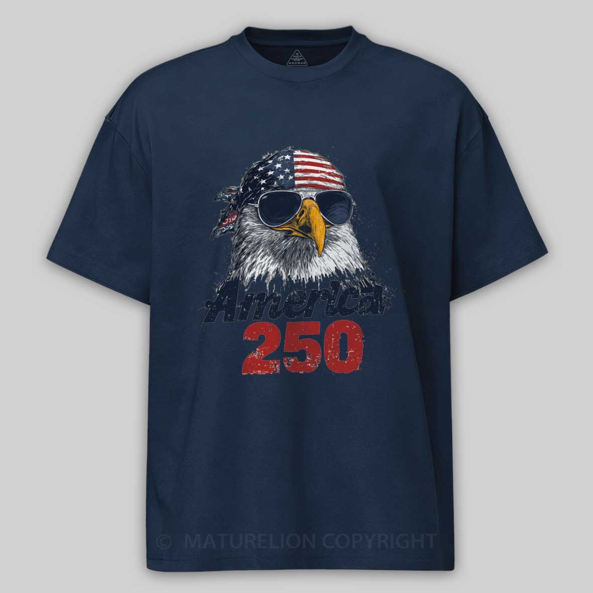 Maturelion Bald Eagle America 250th Anniversary T-Shirt