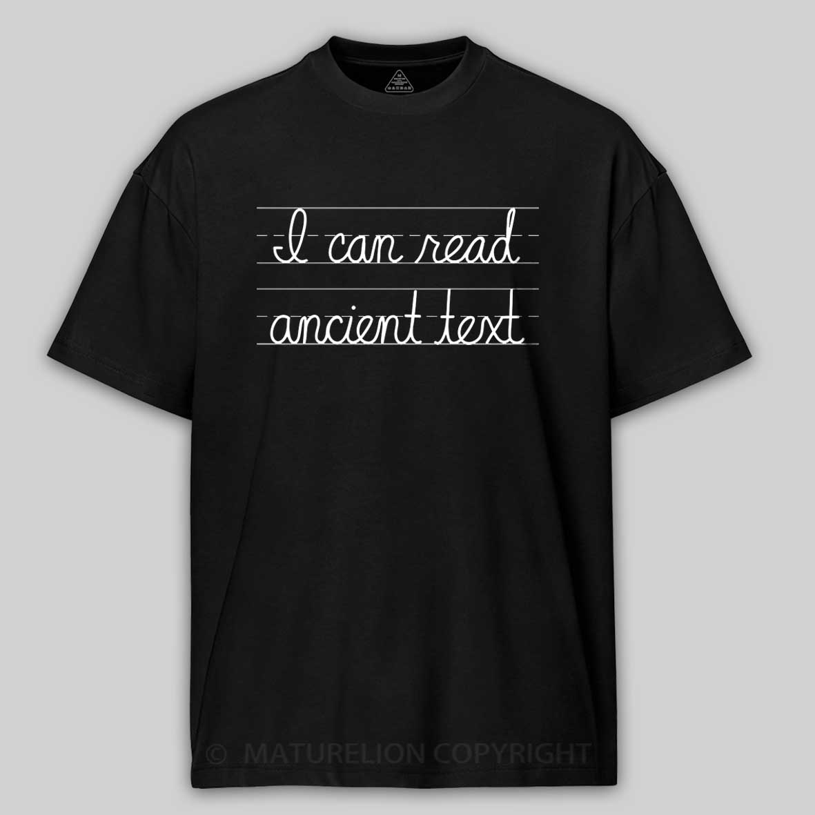 Maturelion Ancient Text Cotton T-shirt