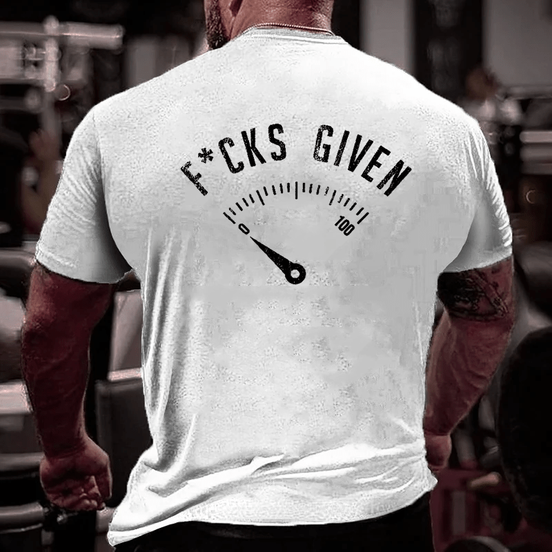 F*cks Given Print Cotton T-shirt (Free Customization)-Maturelion