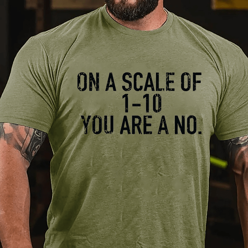 On A Scale Of 1-10 You Are A No. Sarcastic Funny Cotton T-shirt-Maturelion