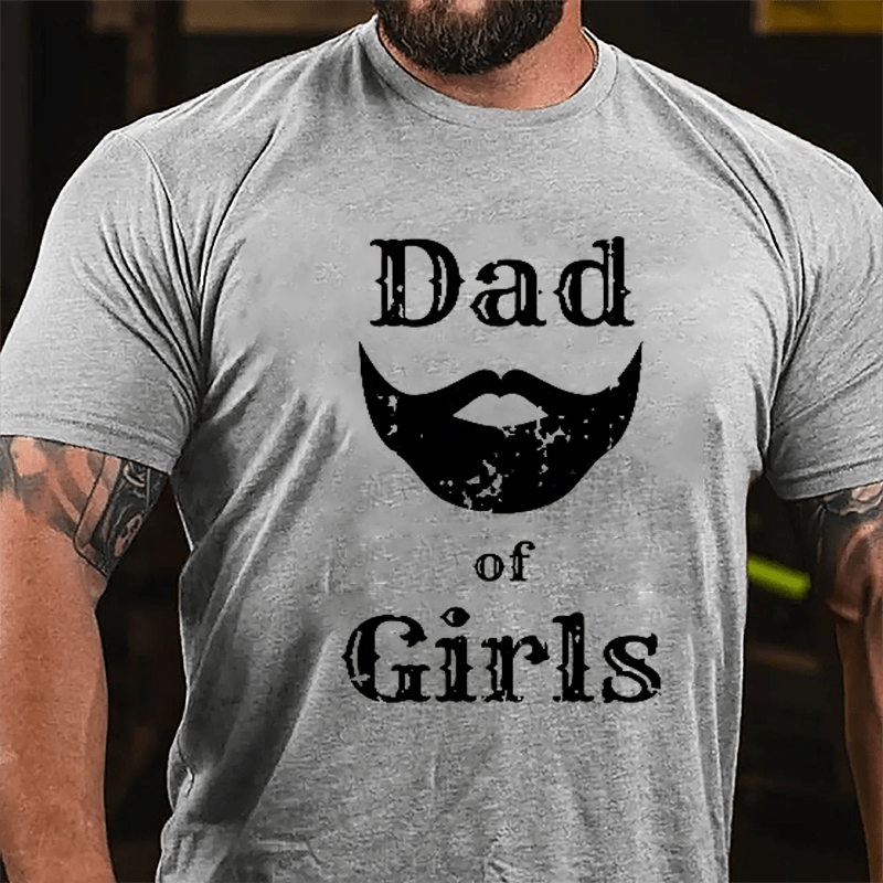 Dad Of Girls Cotton T-shirt-Maturelion