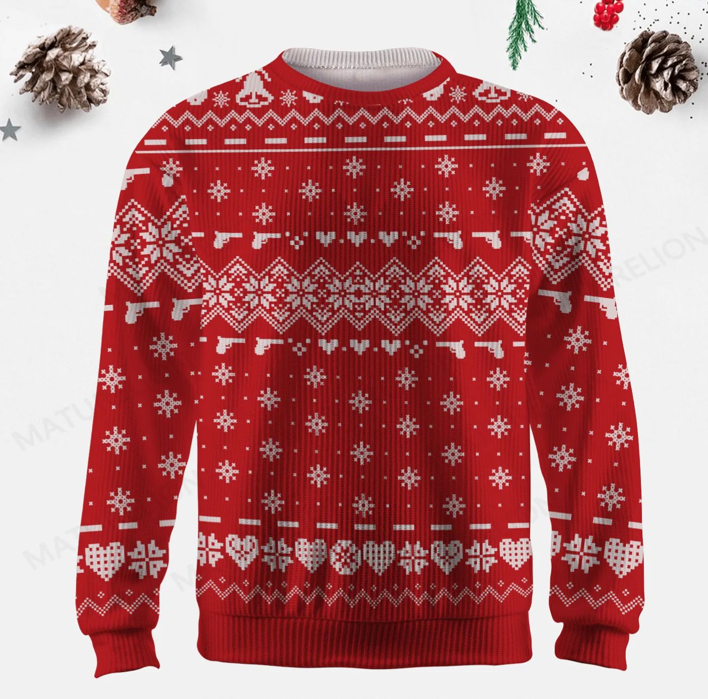 Maturelion Men's Sweater Stylish Geometric Fair Isle Sweater