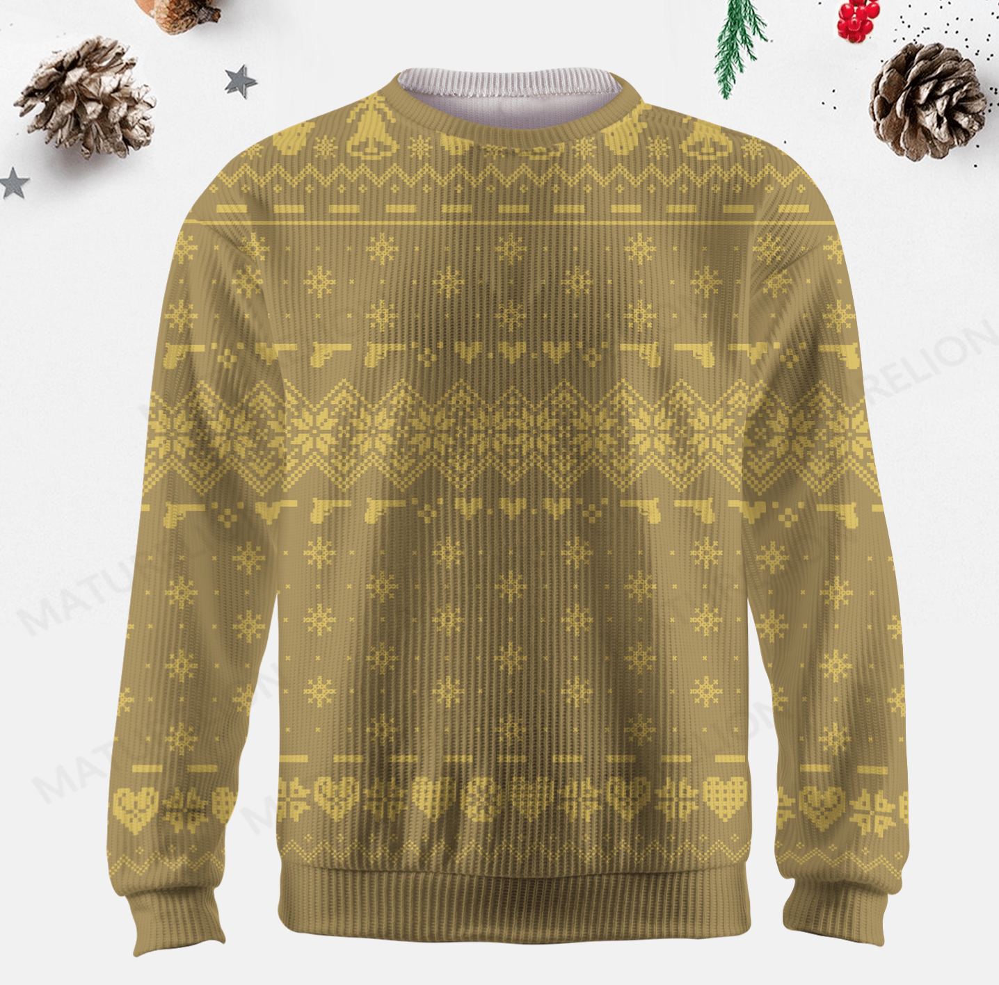 Maturelion Men's Sweater Stylish Geometric Fair Isle Sweater